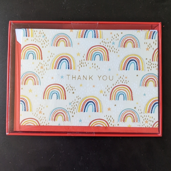 Last chance! LADY JAYNE 12 Mini Rainbow Thank You Cards - Picture 6 of 6